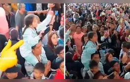 Niña mexicana se emociona hasta las lágrimas al cantar cumbia de Rossy War en concierto