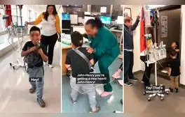 Emotiva reacción de niño al enterarse que llegó su corazón para trasplante hace llorar a miles
