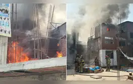 Incendio de grandes proporciones en Surco deja 3 heridos y afecta cerca de 10 viviendas