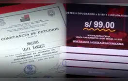 Mafias ofrecen diplomados falsos para trabajar en el Estado: venden certificados a S/99.00
