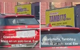 Emprendedor en Perú inaugura ‘Tambito Mass’ y usuarios bromean: “Doble oferta en un solo lugar”