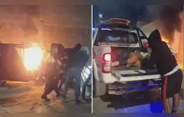 Pobladores de Sullana detienen a ladrón para golpearlo y luego le prenden fuego a su moto