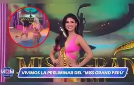 Candidata al Miss Grand Perú 2024 sufre aparatosa caída en programa en vivo