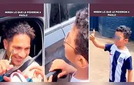Paolo Guerrero firma zapatilla de niño y este le hace inesperado pedido: "Baila marinera cuando metas un gol"