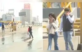 Reportan aniego de desagüe en exteriores del Ministerio de Cultura, donde velan restos de Alberto Fujimori