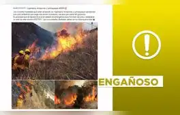 Fotos no corresponden a los recientes incendios forestales en Perú
