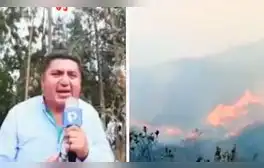 Periodista peruano llora durante enlace en vivo por incendios forestales: “Nuestros animales están muriendo”