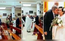 Adultos mayores conmueven al casarse a los 90 años y usuarios bromean: “Aún tengo esperanza”