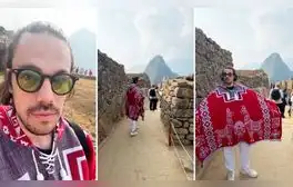 Mexicano sorprendido al comprar poncho para Machu Picchu: "Me dieron mal el dato, nadie lo usa"