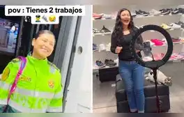 Mujer policía muestra su segundo trabajo y es felicitada en redes: “Rumbo al éxito”