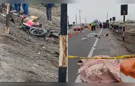 Padre e hijo mueren en accidente en la Panamericana sur cuando iban a bordo de una motocicleta
