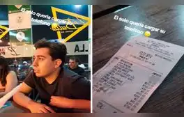 Cliente queda en shock al ver considerable monto que le cobró un restaurante por cargar su celular