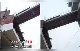 Peruana queda impactada al ver ‘puente colgante’ que une dos construcciones: “De locos”