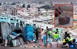 Dos hermanitos mueren mientras dormían tras caer enormes rocas a su vivienda en Huancavelica