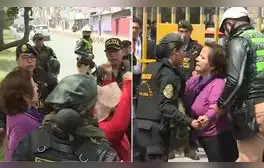 Docentes se enfrentan a PNP en protesta contra Boluarte tras apertura de Escuela Bicentenario en Rímac