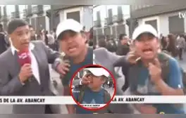 Reportero se enfrenta a manifestante en plena transmisión EN VIVO durante el paro de transportistas en Lima