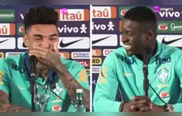 Jugadores brasileños se matan de la risa en conferencia al escuchar "Perú" previo al partido de Eliminatorias