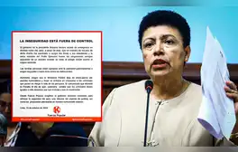 Fujimorismo critica que la inseguridad está fuera de control, pero blindan a Juan Santiváñez desde el Congreso