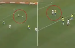 El furioso reclamo de Oliver Sonne a Joao Grimaldo en plena goleada de Brasil a Perú que pasó desapercibido