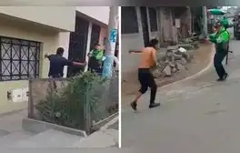 Hombre intenta atacar con cuchillo a policías en San Juan de Miraflores y termina reducido a balazos