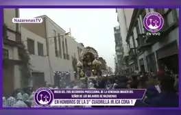Señor de los Milagros 2024 EN VIVO: imagen del Cristo de Pachacamilla casi se cae HOY 18 de octubre