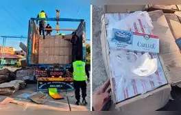 Incautan más de 5 millones de cigarrillos debajo de cartones reciclados en Puno