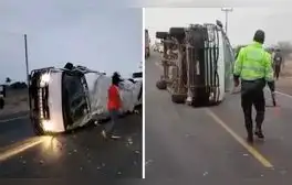 Triple choque en Panamericana norte deja 3 fallecidos: motocicleta y combi colisionaron en Lambayeque