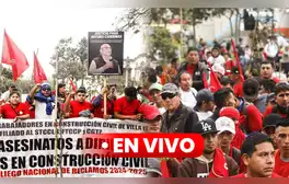 Paro nacional 24 de octubre HOY EN VIVO: obreros de construcción civil y FTCCP marchan contra la extorsión y sicariato