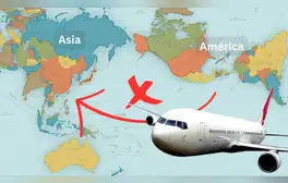 ¿Por qué los aviones no suelen volar sobre el océano Pacífico para ir de América a Asia? La respuesta tiene que ver con el tiempo