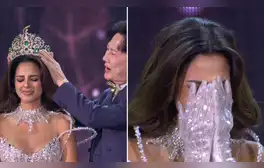 Así fue el CONMOVEDOR momento en que Luciana Fuster entregó su corona en Miss Grand: terminó llorando y temblando