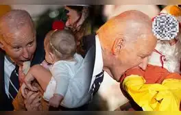 Joe Biden muerde a bebé disfrazado de pollo por Halloween: evento se dio afuera de la Casa Blanca