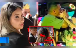 Pamela López festejó con su 'saliente' hasta el amanecer y así reaccionó a la consulta sobre el beso de Cueva y Pamela Franco