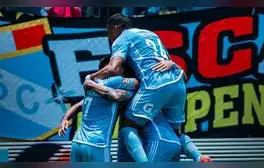 ¡Fiesta celeste! Cristal goleó 3-0 a Comerciantes Unidos y aseguró el segundo lugar del acumulado