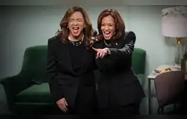 Kamala sorprende al aparecer con su 'doble' en Saturday Night Live previo a las elecciones en USA: "Es muy buena"