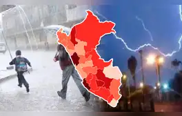 Senamhi emite alerta naranja en estas 12 regiones por lluvias de fuerte intensidad y tormentas eléctricas