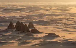 Las pirámides de Jebel Barkal en el norte de Sudán. Foto: AFP