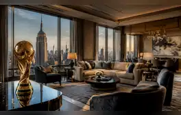 Estados Unidos ofrece lujosos hoteles como The Mark Hotel en Nueva York, lanzando un exclusivo paquete de US$1 millón para seis personas durante el campeonato.
