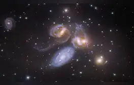 Los astrónomos han descubierto un grupo pequeño de seis galaxias jóvenes. Foto: Foto: NAOJ / Hubble Legay