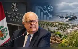 El Banco Central de Reserva (BCRP) redujo de 3,4% a 3,2% su proyección de crecimiento de la economía peruana para este año.