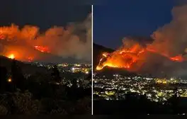 Un incendio forestal consume 60 hectáreas de bosque andino en el cerro San Marcos, cerca de Villa de Leyva, Boyacá