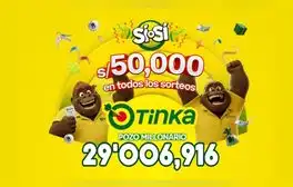 Resultados de La Tinka del domingo 20 de septiembre: números ganadores, premios del Pozo Millonario, boliyapa, S/50.000 y más