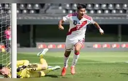 Piero Cari anotó el primer gol para la selección peruana. Foto: IPD