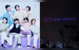 Show de drones para BTS se realizó el jueves 8 de octubre.