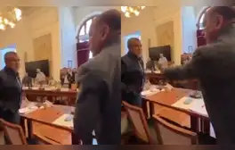 Videos muestran cómo se inició discusión en el Senado entre César Astudillo e Iber Maravi: "Cállese la boca"