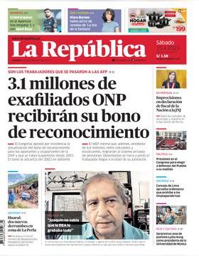 Edición Impresa - La Republica | Lima - Sabado 15 de Abril del 2023