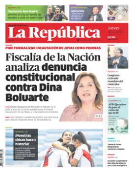 Edición Impresa - La Republica | Lima - Jueves 18 de Abril del 2024