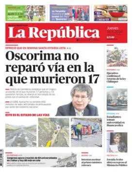 Edición Impresa - La Republica | Lima - Jueves 16 de Mayo del 2024
