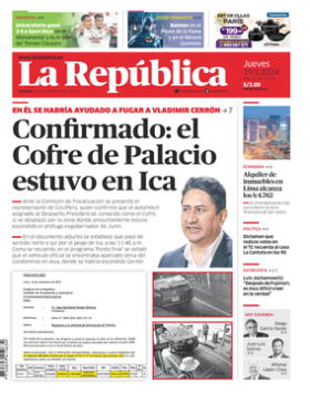 Edición Impresa - La Republica | Lima - Jueves 19 de Setiembre del 2024