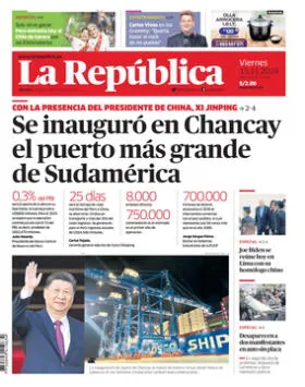 Edición Impresa - La Republica | Lima - Viernes 15 de Noviembre del 2024