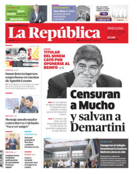 Edición Impresa - La Republica | Lima - Miercoles 27 de Noviembre del 2024